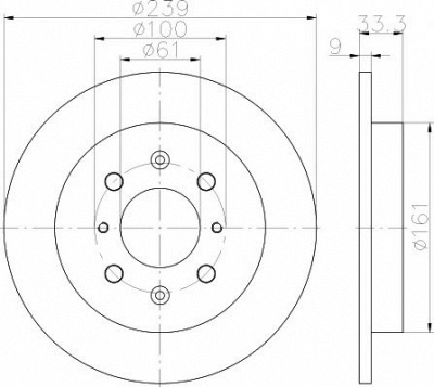 HELLA PAGID 8dd355117871 -  Тормозной диск